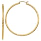 Gold Classics&#40;tm&#41; 14kt. Gold Diamond Cut 50mm Hoop Earrings - image 1