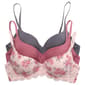Womens Laura Ashley® 3pk. Front Lace & Strap Bras - LS5404-3PKW - image 2