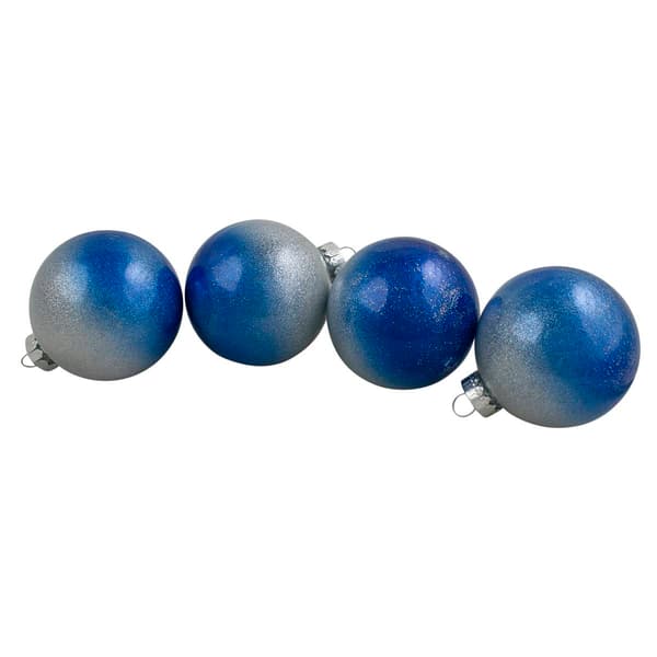 Northlight Seasonal 4ct. Ombre Glass Christmas Ornament Set - image 