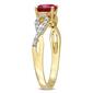 Gemstone Classics&#8482; 10kt. Gold Diamond & Lab Created Ruby Ring - image 3