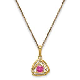 Gemstone Classics(tm) 14kt. Yellow Gold Tourmaline Pendant Necklac