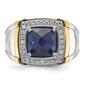 Mens Gentlemens Classics&#8482; 14kt. Two-Tone Gold Sapphire Ring - image 4