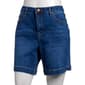 Womens Bleu Denim One Button Side Slit Denim Shorts - image 1