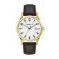 Mens Caravelle Brown Leather Easy Reader Watch - 44B116 - image 1