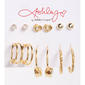 Ashley 6pk. Crystal/Heart/Ball Stud & Hoop Earrings - image 1