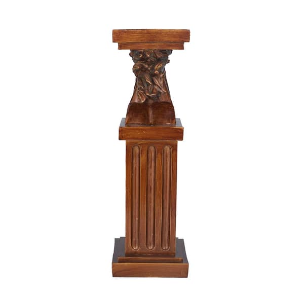9th & Pike® Brown Polystone Traditional Pedestal Table