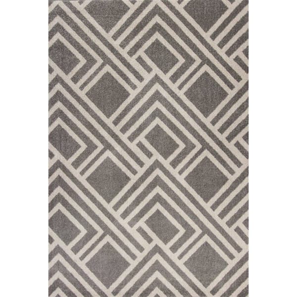 KAS Lucia Grey Moderne Rectangular Area Rug - image 