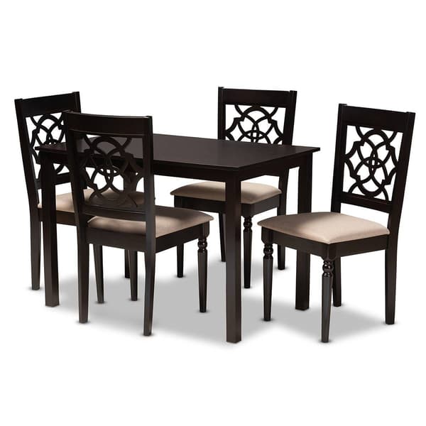 Baxton Studio Renaud 5pc. Wood Dining Set