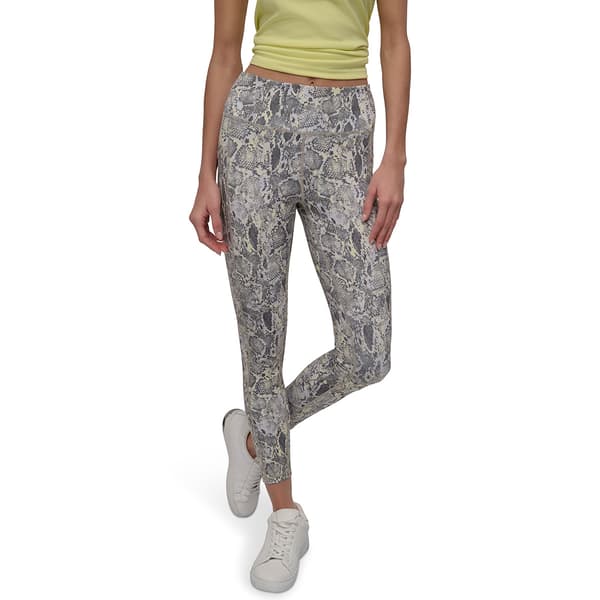 Womens DKNY Sport Elevate High Waist Snakeskin 7/8 Leggings