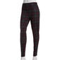 Womens Zac & Rachel Pull-On Plaid Skinny Leg Pants - Burgundy - image 1