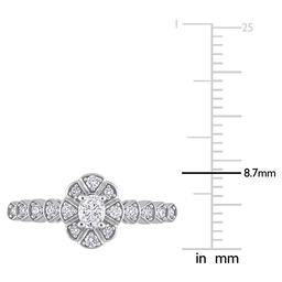 Diamond Classics™ 14kt. White Gold 1/3ctw. Diamond Oval Ring