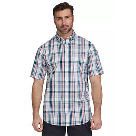 Mens Chaps Short Sleeve Easy Care Button Down Shirt - Driftwood