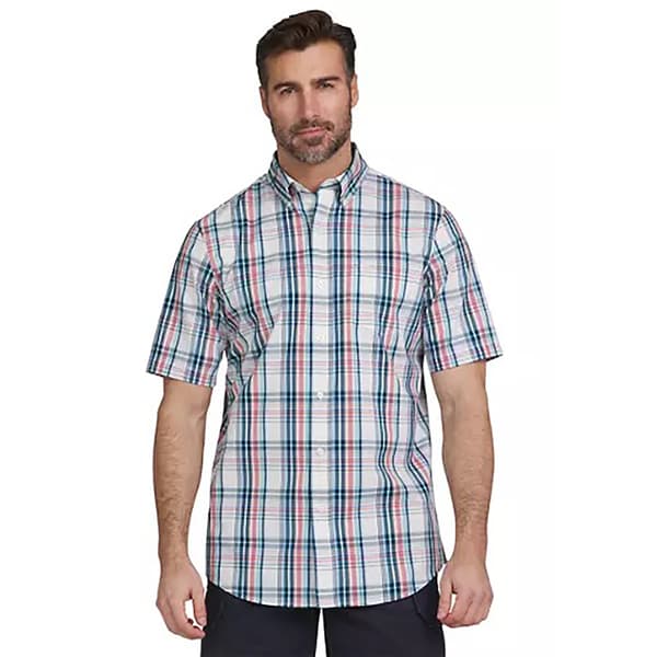 Ralph Lauren CHAPS short sleeve button down check shirt men's size L cotton navy blue type Vintage Second Hand
