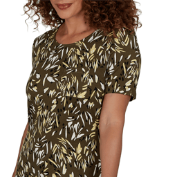 Womens Emaline Key Items Short Sleeve Round Neck Abstract Tee