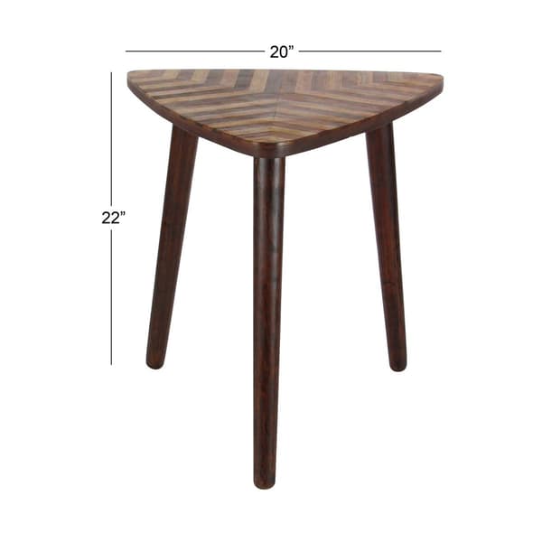 9th & Pike® Dark Brown Wood Modern Accent Table