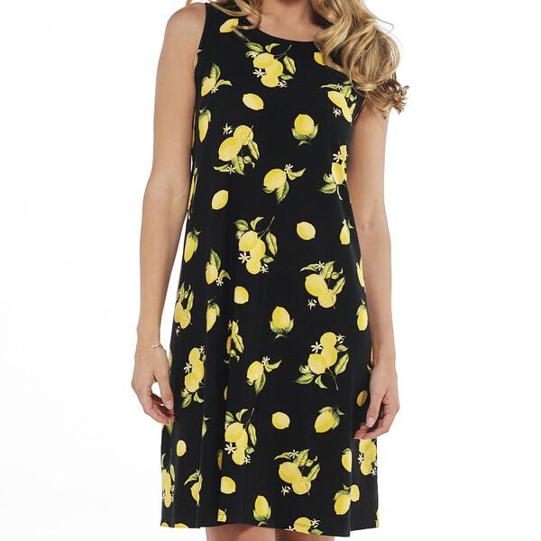Womens Harlow & Rose Sleeveless Lemon Shift Dress