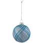 Northlight Seasonal 4pc. Silver Plaid Pattern Glass Ornament - image 4