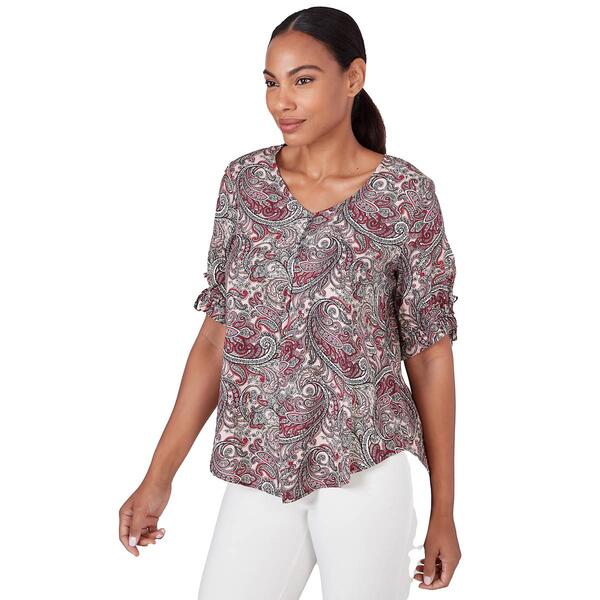 Womens Skye''s The Limit Contemporary Utility Paisley Blouse
