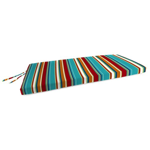 Jordan Manufacturing Patio Bench Cushion - Covert Stripe Fiesta - image 
