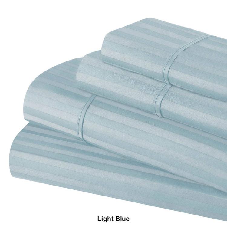 Superior 300TC Egyptian Cotton Striped Deep Pocket Sheet Set