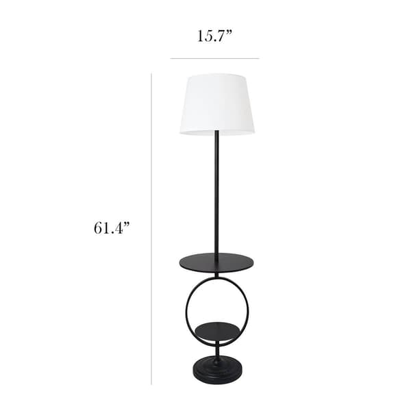 Elegant Designs Bedside Nightstand End Table Decorative Lamp