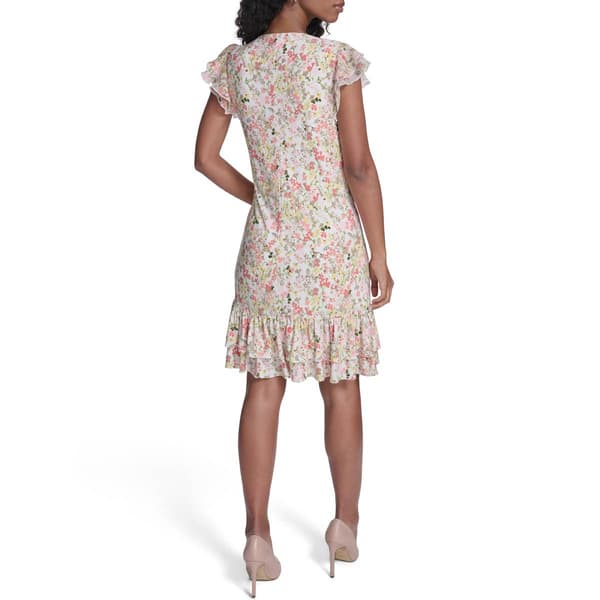 Womens Tommy Hilfiger Flutter Sleeve Ditsy Floral Shift Dress