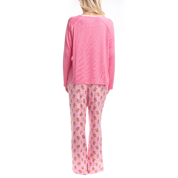 Womens Goodnight Kiss Cherry & Merry Gingerbread Pajama Set