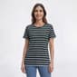 Womens Hasting & Smith Short Sleeve Stripe Round Neck Tee - image 3
