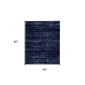 HomeRoots Black & Blue Power Loom Area Rug - image 2