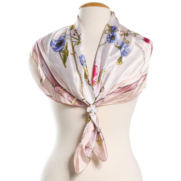 Womens Jessica McClintock Blush Floral Square Scarf
