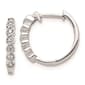 Pure Fire 14kt. White Gold 1/10ctw. Diamond Hinged Hoop Earrings - image 1