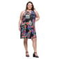 Plus Size 24/7 Comfort Apparel Black Paisley Keyhole Dress - image 4