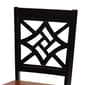 Baxton Studio Miela Two-Tone Dark Brown Wood 5pc. Dining Set - image 5