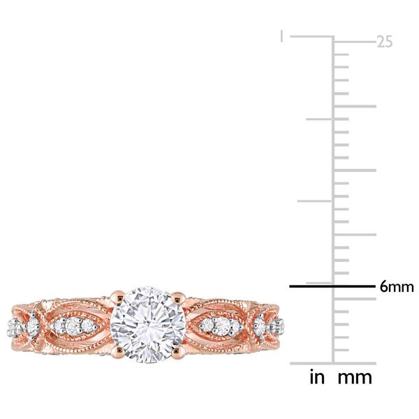 Gemstone Classics&#8482; Rose Gold Lab Created White Sapphire Ring