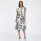 Womens Mlle Gabrielle Short Sleeve Floral Tier Pleat Maxi Dress - image 1