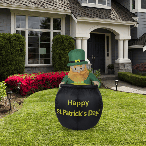 Northlight 4ft. LED Lighted Inflatable Leprechaun