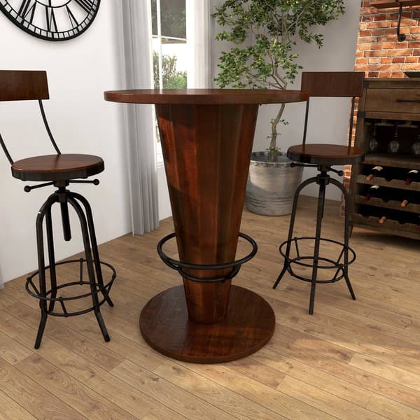 9th & Pike® Brown Gum Tree Wood Rustic Dining Table
