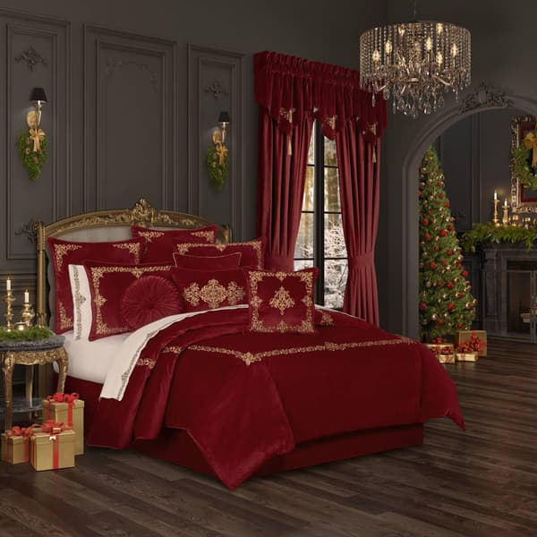 J. Queen Noelle Crimson Bedding Set