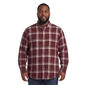 Mens Big & Tall Mountain Ridge Flannel Shirt - Red/Brown/White - image 1