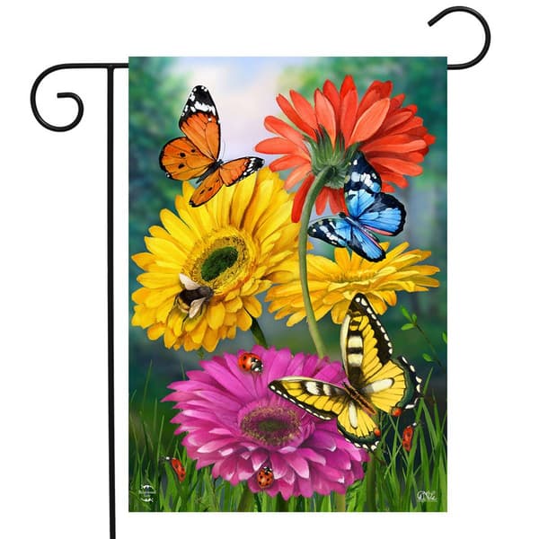 Briarwood Lane Butterflies & Daisies Garden Flag - image 