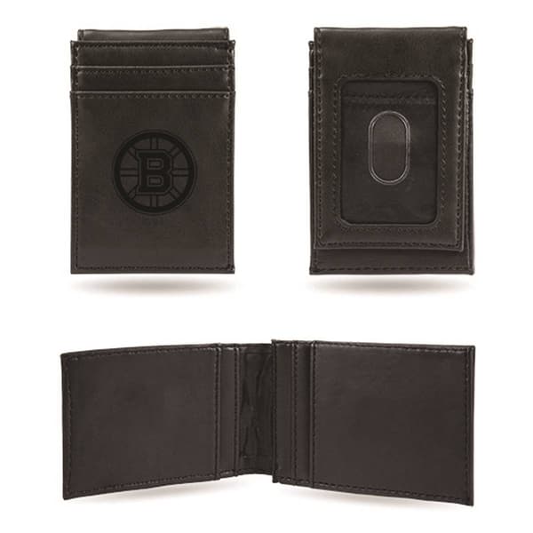 Mens NHL Boston Bruins Faux Leather Front Pocket Wallet
