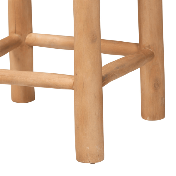bali & pari Rivera Genuine Goat Leather Bar Stool