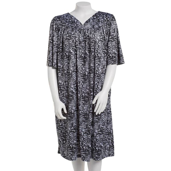 Plus Size Casual Time Exotic Spot Nightshirt - image 