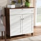 Baxton Studio Coolidge 4 Shelf Shoe Storage Cabinet with Drawer - image 7