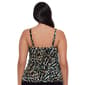 Womens TrimShaper Leona Leopard Mist Tankini Swim Top - image 3