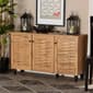 Baxton Studio Winda Oak Brown Wood 3-Door Shoe Cabinet - image 7
