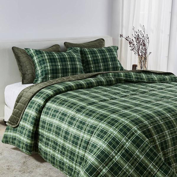Freshfolds Winter Reversible Forest Plaid 3pc. Comforter Set - image 