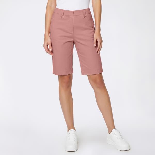 Womens Napa Valley Solid Button Loop Bermuda Shorts