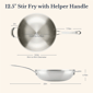 Anolon® EverLast Tri-Ply Clad 12.5in. Stir Fry with Helper Handle - image 3