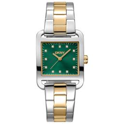 Womens DKNY City Midi Green Dial Bracelet Watch - DK1L004M0075